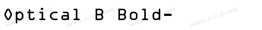 Optical B Bold字体转换